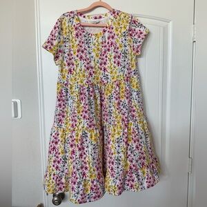 Floral Tiered T-Shirt Dress